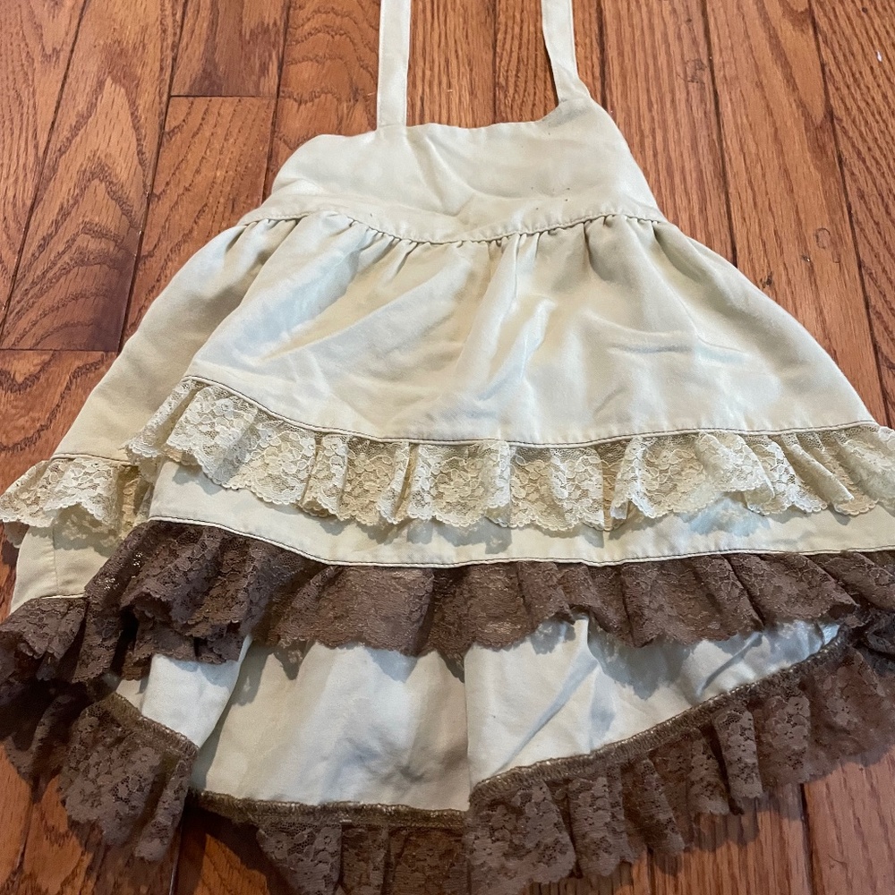 Cream and brown holster top 18 month old Matilda, Jane